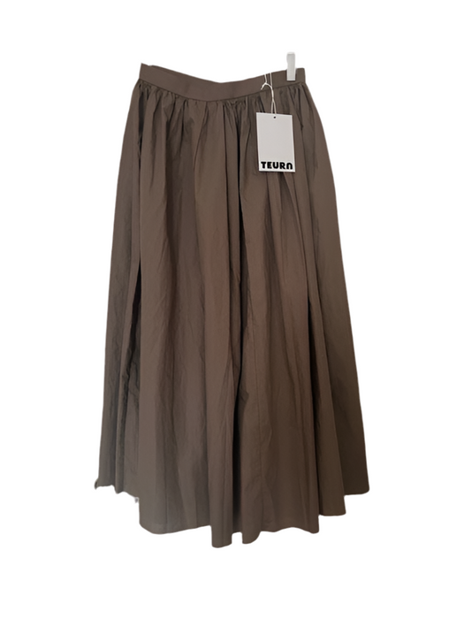 Full silhouette midi skirt brown