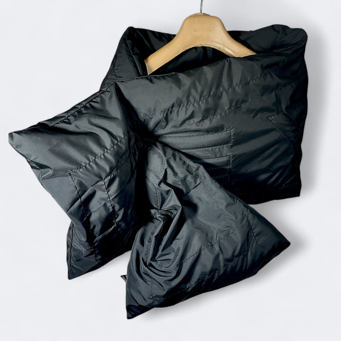 Areal Black Padded Scarf
