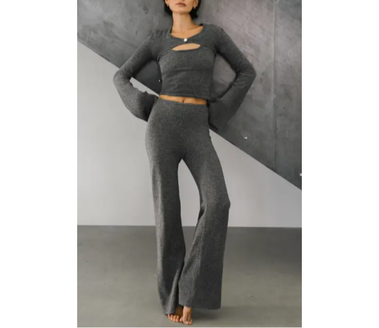 Calma Pant Dark Grey Melange