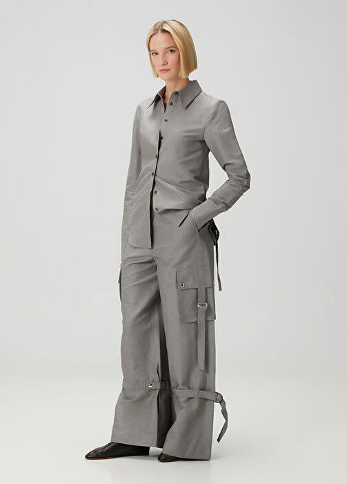 Linen cotton rave trousers grey