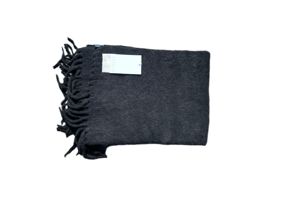 Alpaca blanket scarf black