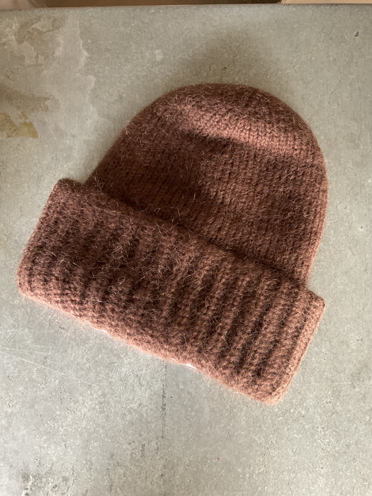 Mohair beanie brown