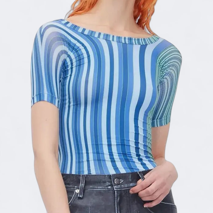 Leela Multi Navy Stripe