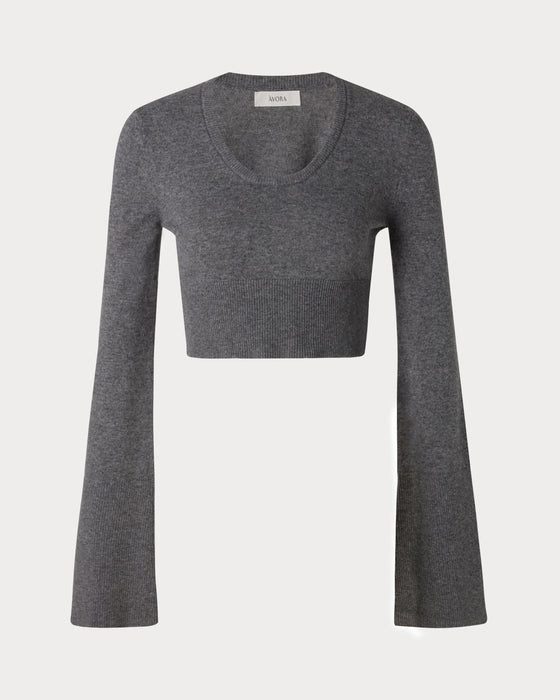 Calma Top Dark Grey Melange