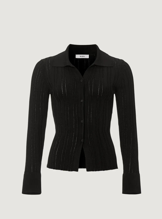 Knitted Collar Shirt