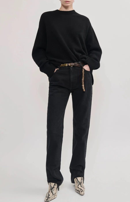 Straight long jeans black