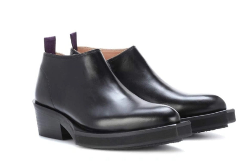 Sample Romeo Leather Black Ankle Boots