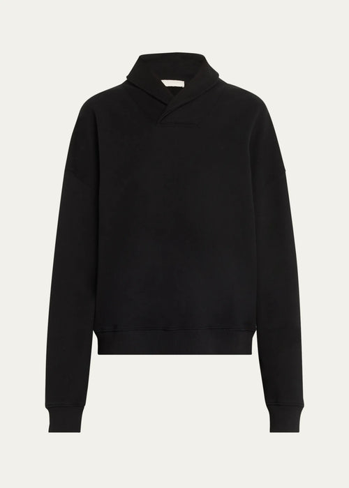 Pi Wrap-collar sweatshirt black