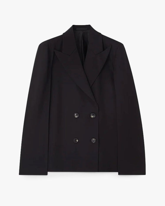 Double breasted blazer jacket black