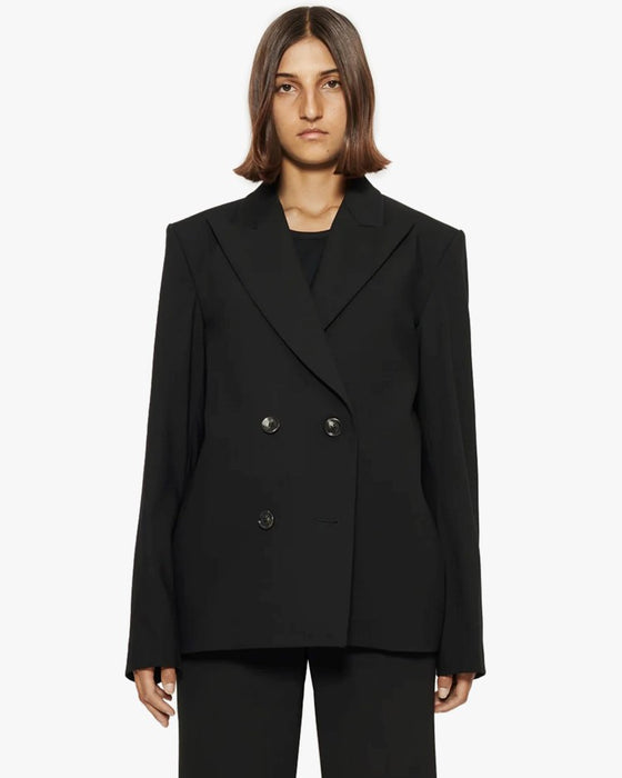 Double breasted blazer jacket black