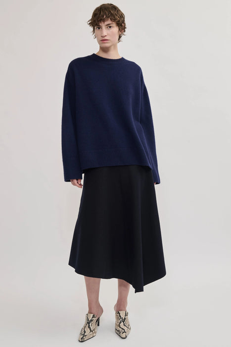Cashmere crewneck sweater navy