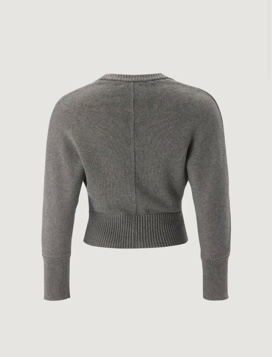 Cashmere Blend Cardigan Grey Melange