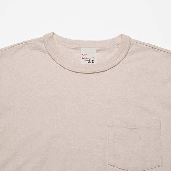Roy Heavy Slub T-shirt - Ecru - Herr