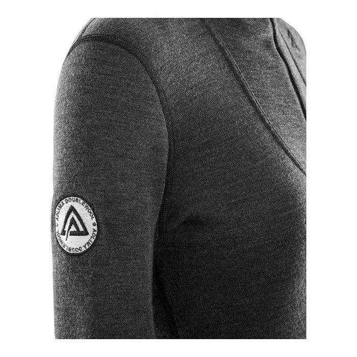 DoubleWool Polo w/zip - Marengo, Jet Black - Dam - Vindpinad