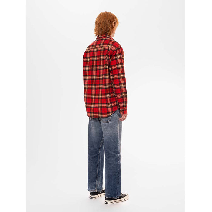 Filip Flannel Shirt - Red - Herr