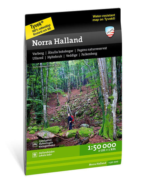 karta norra halland 1:50000 - böcker - calazo förlag
