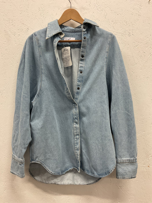 Puff Sleeve Denim Shirt