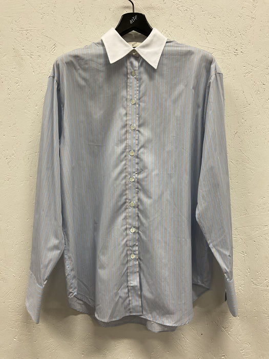 Cotton Shirt with White Collar.