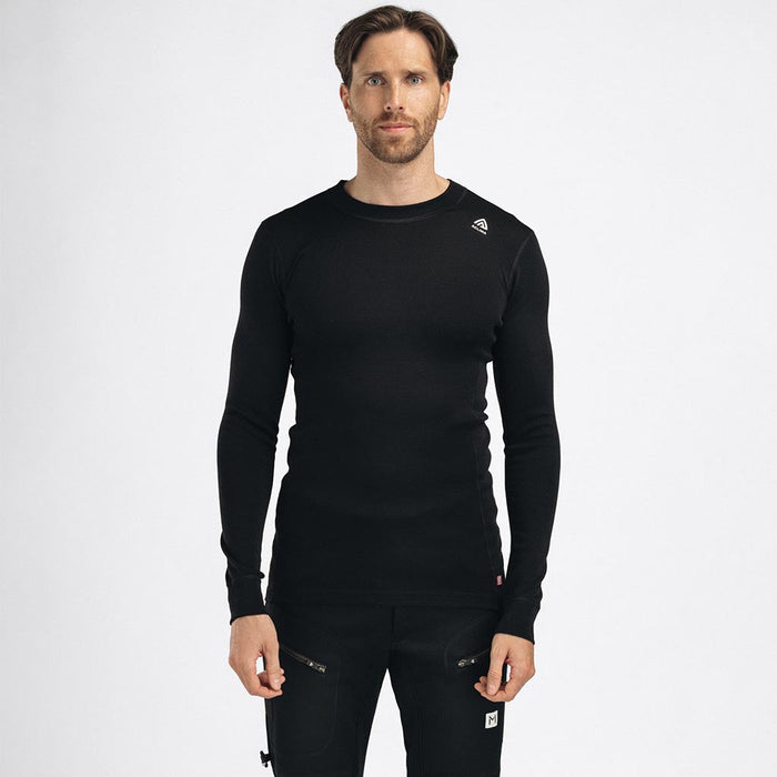 WarmWool Crewneck - Jet Black - Herr