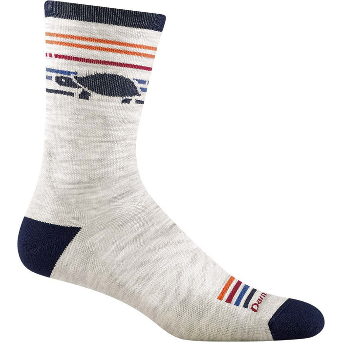 pacer mikro crew ultra-lightweight running sock - ash - darn tough