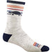 pacer mikro crew ultra-lightweight running sock - ash - darn tough