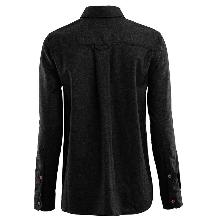 LeisureWool Reborn Woolshirt - Dark Grey Melange - Dam