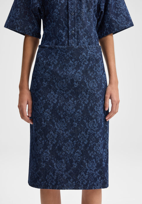 Lace Print Denim Skirt (kopia)