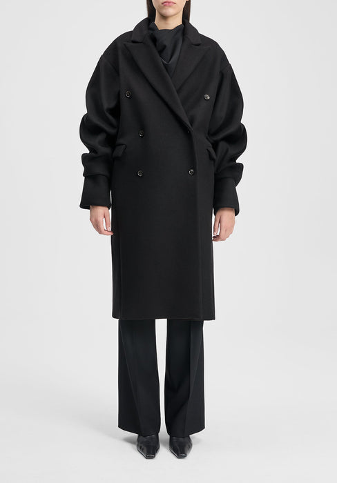 Pleated Sleeve Coat