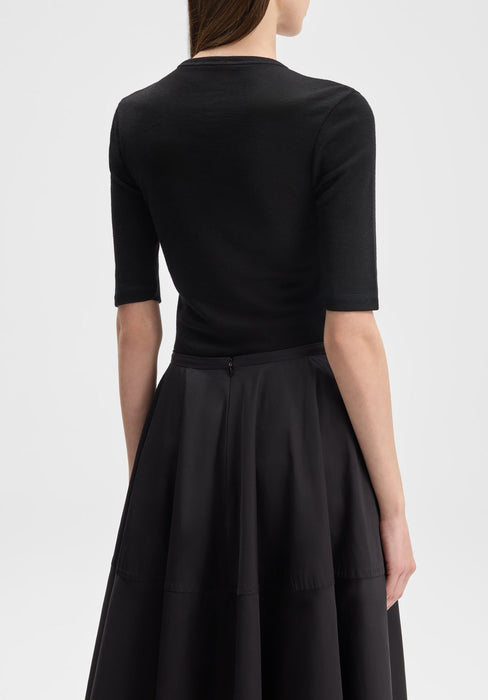Leo Rib Button Top