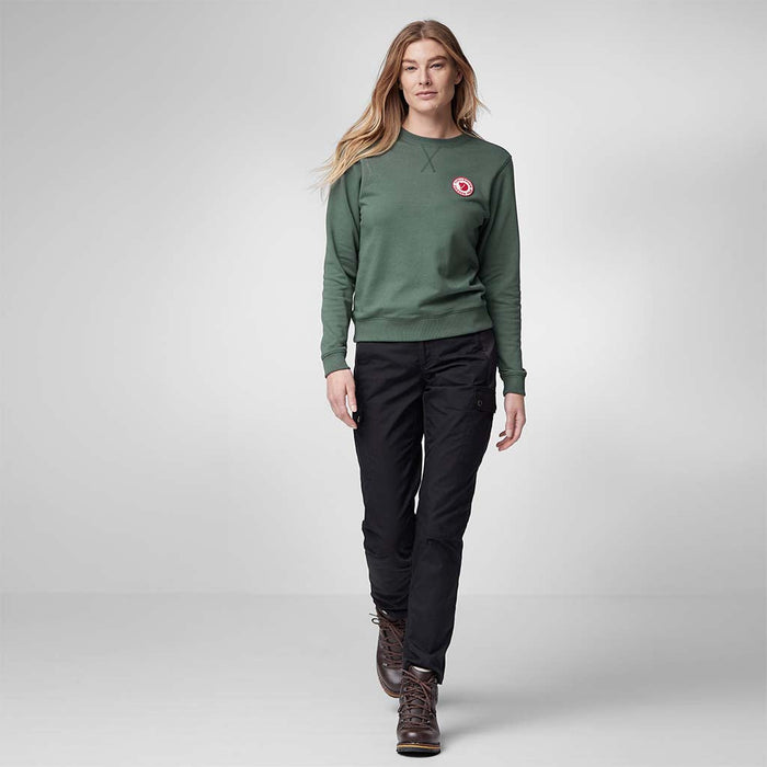 1960 Logo Badge Sweater - Grey-Melange - Dam