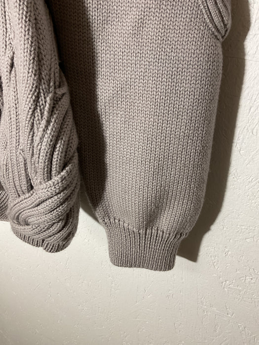 Knitted Cut Out Cable Wool Sweater