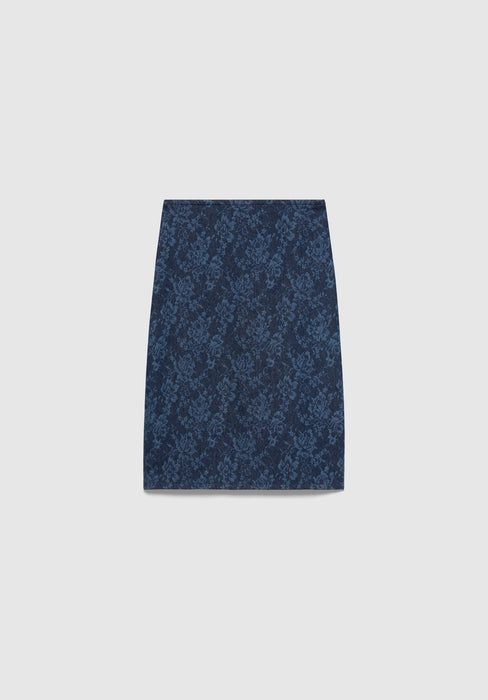 Lace Print Denim Skirt (kopia)