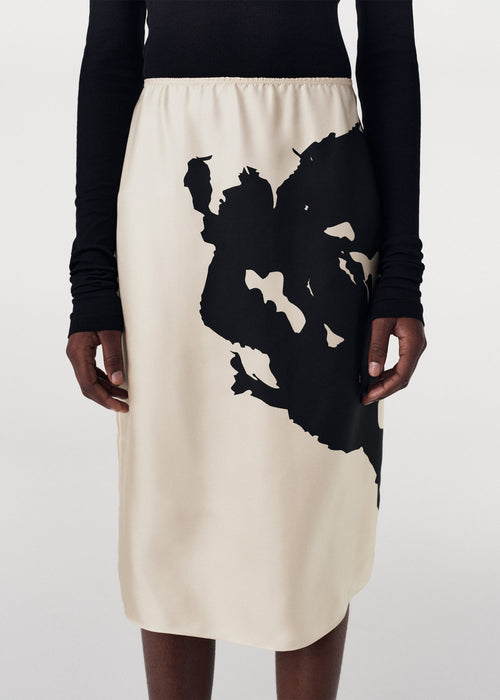 Print Silk Skirt