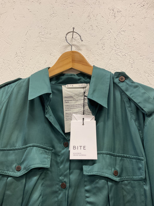 Military Silk Shirt Green