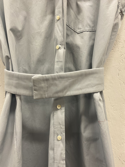 Sleeveless Cotton Shirtdress with Belt