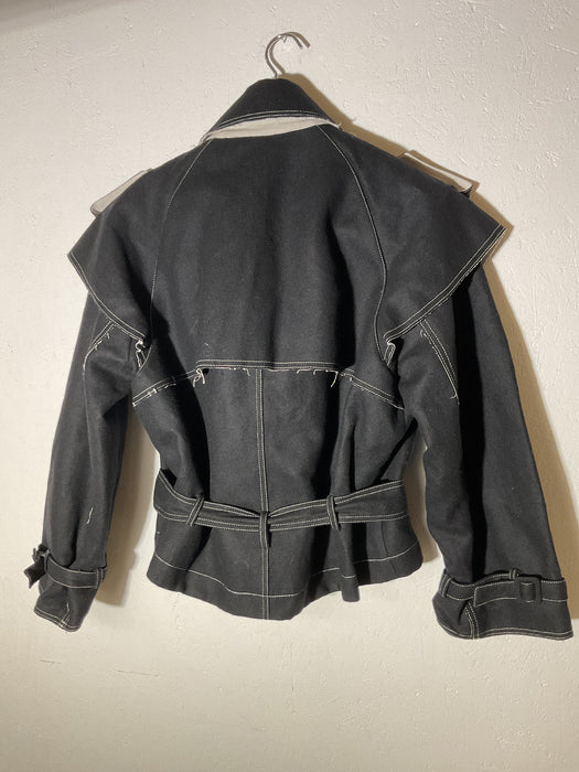 Biker Trench Black Jacket