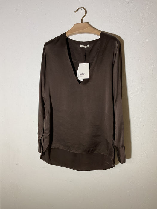 Deep V Silk Blouse