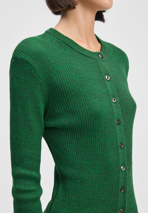 Slim Merino Rib Knit Cardigan