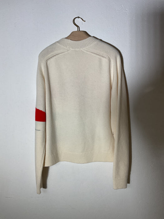 Roundneck Raglan Intarsia Knit