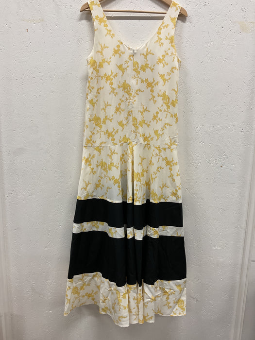Cotton Dress Black/Yellow Print