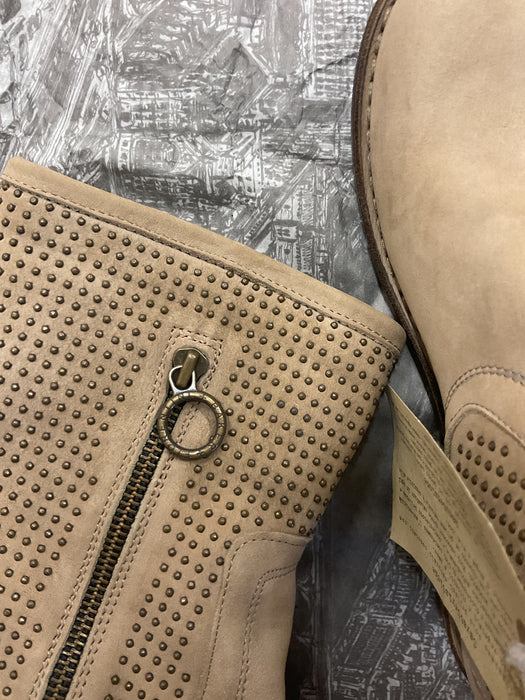 ELI Beige Studded Suede Boot