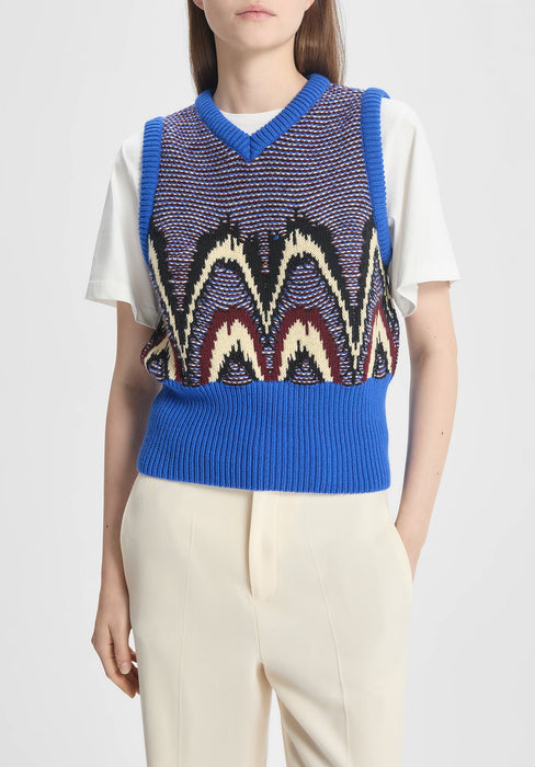 Neon Jacquard Knit Slip-over