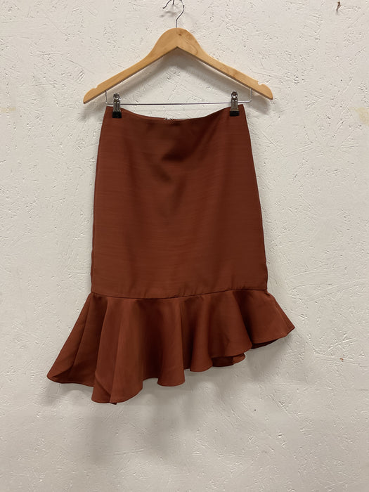 Wool/Silk Skirt with Assymetric Frill
