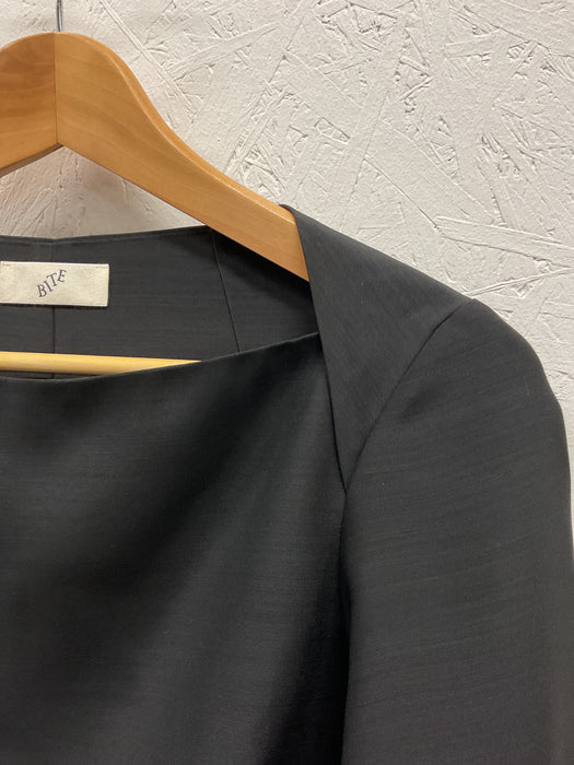 A-line Wool/Silk Dress with Pockets