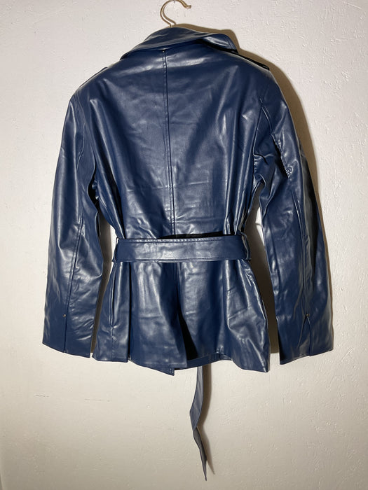 Vegan Leather Mid Coat