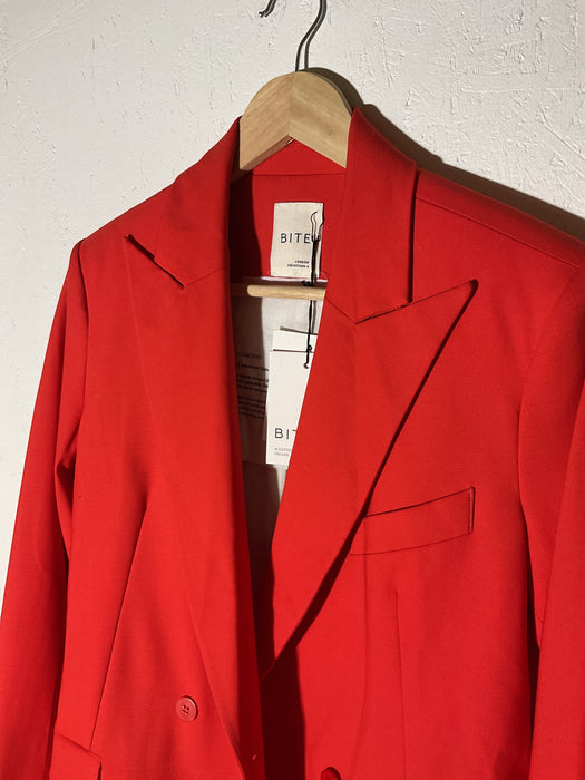 Red Tailored Slim Jacket