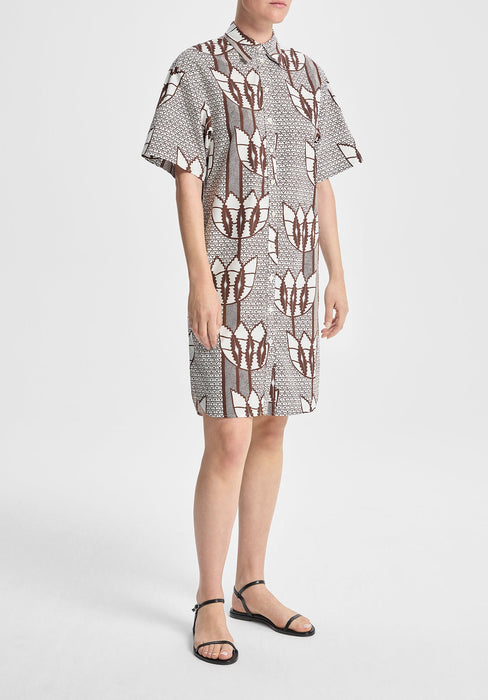Shine Printed Shirt Dress