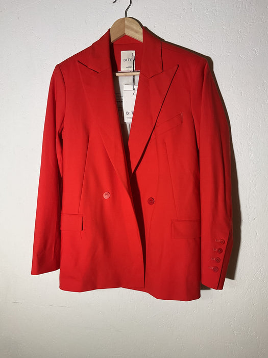 Red Tailored Slim Jacket