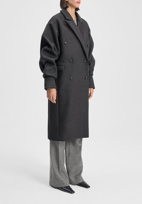 Pleated Sleeve Coat