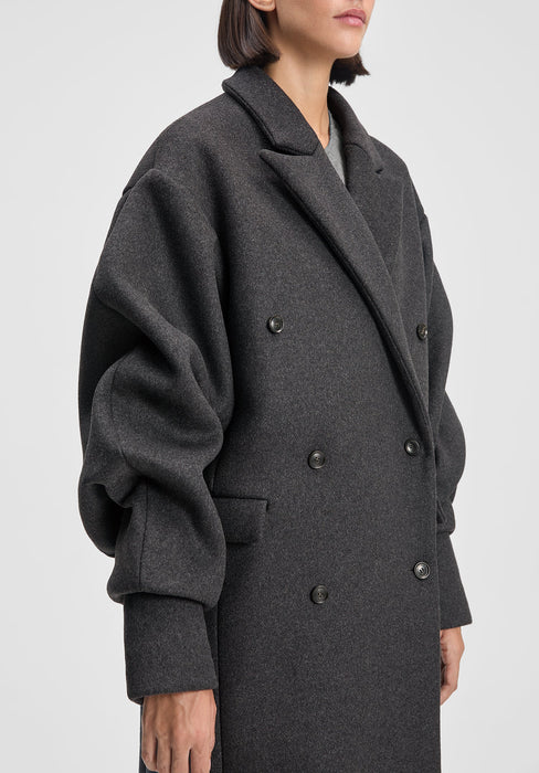 Pleated Sleeve Coat